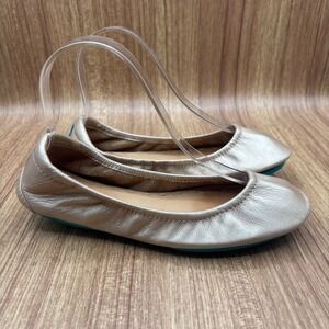 Tieks by Gavrieli Limited Edition Ballet Flat Women 6 Champagne Metallic Leather